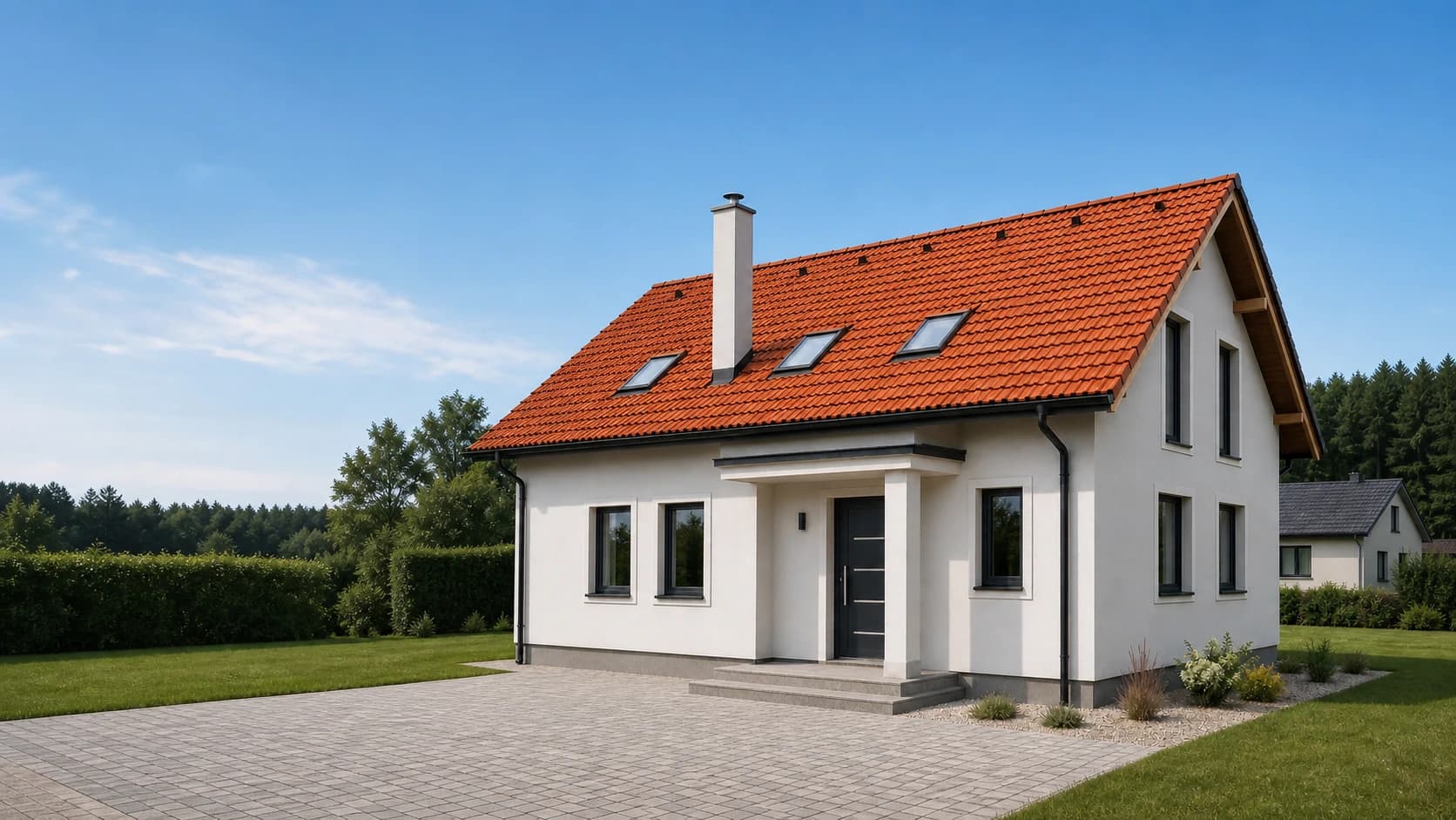 Rekonstruovaná střecha rodinného domu se střešními okny VELUX